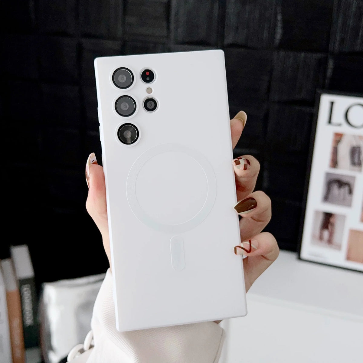 Luxury Magnetic Wireless Charging Case For Samsung Galaxy Soft Phone Cover