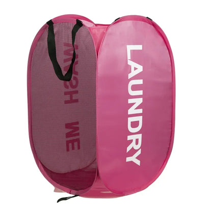 Portable Mesh Pop Up Laundry Hamper Wide
