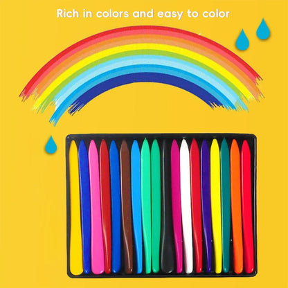 12-36 Color Washable Crayons Non-Toxic Erasable Triangular