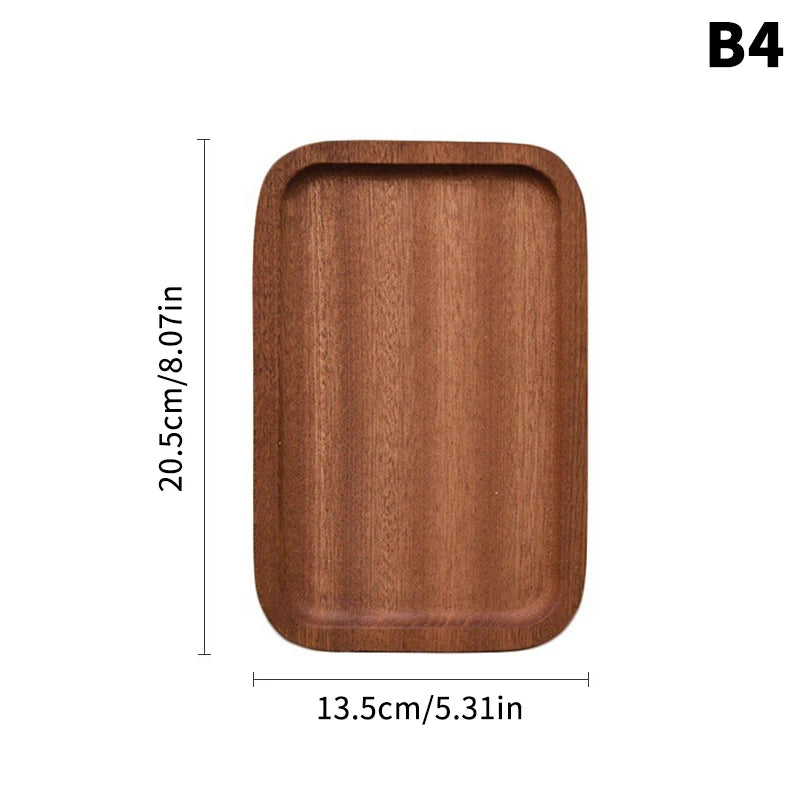 1PC Wooden Serving Oval Wood Tray