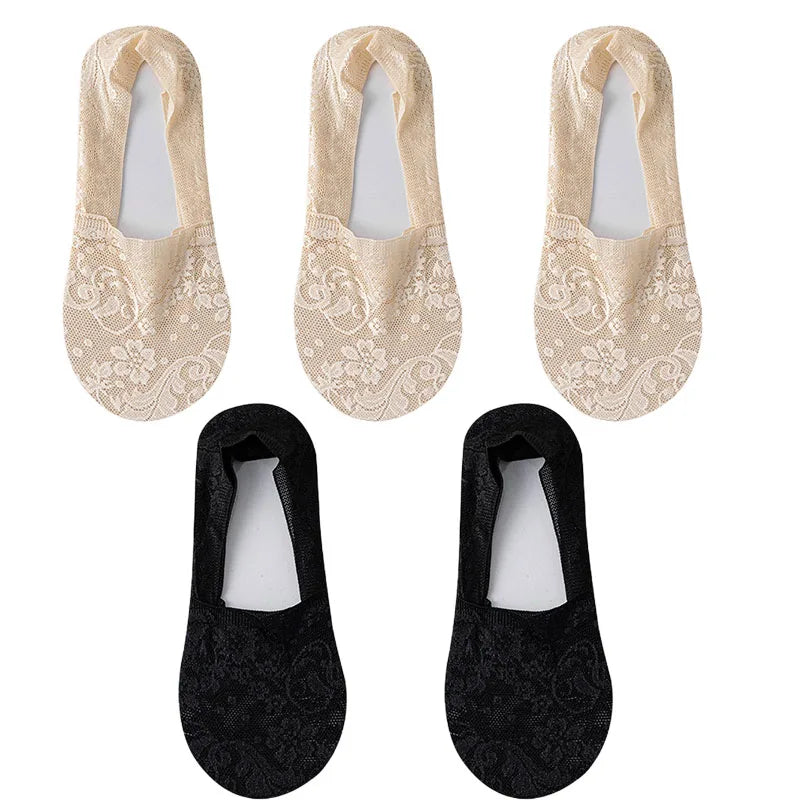 5Pair Thin Breathable Transparent Socks