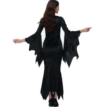 Halloween Morticia Adams Primate Black Adams Family Dress