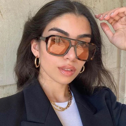 Vintage Square Big Frame Sunglasses