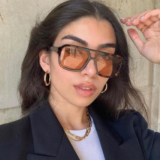 Vintage Square Big Frame Sunglasses