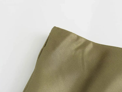 Faldas largas informales de satén de talle alto