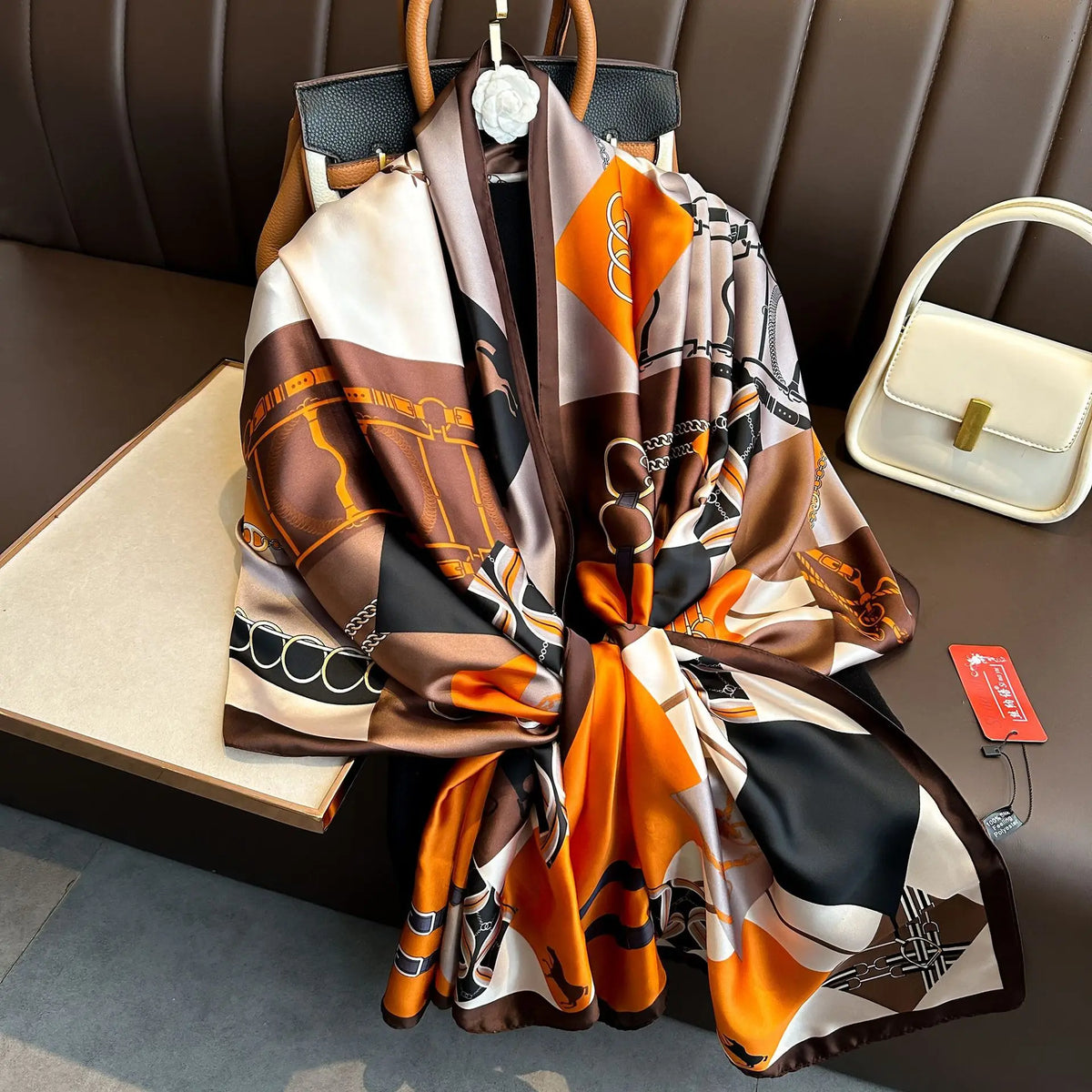 Luxury Silk 180X90CM Long Scarf Popular Silk Headscarf  Shawl