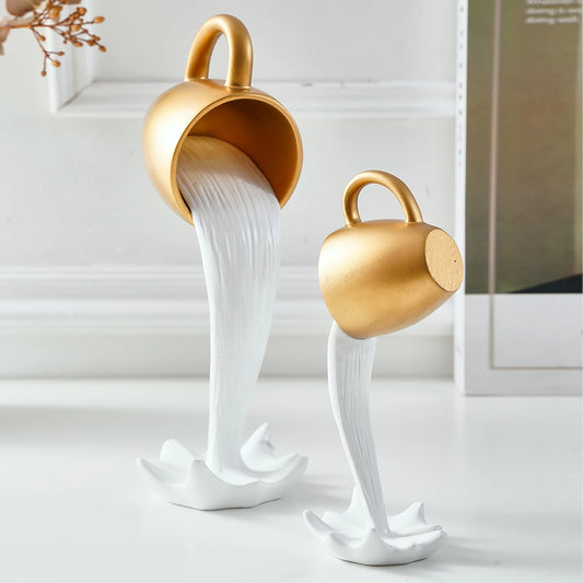 3D anti-gravity tipping coffee cup Decoration