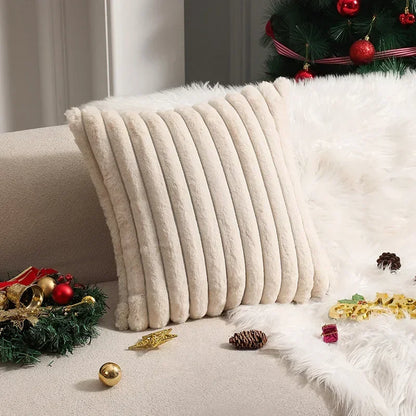 Faux Rabbit Fur Cushion Cover Plush Pillow Cover