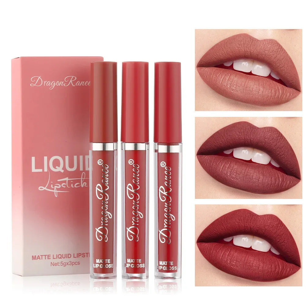 3 PCS Liquid Lipsticks Set Long Lasting Make Up