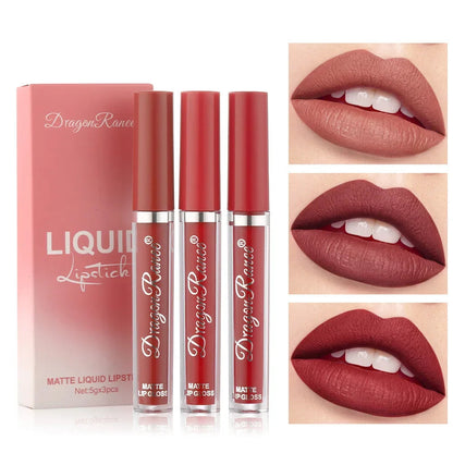 3 PCS Liquid Lipsticks Set Long Lasting Make Up