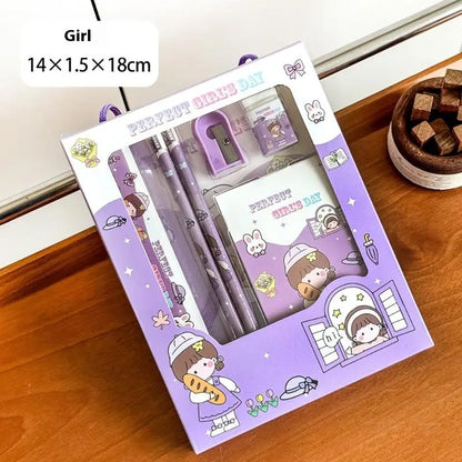 6Pcs/Set Cute Cartoon Capybara Pencil Stationery Set