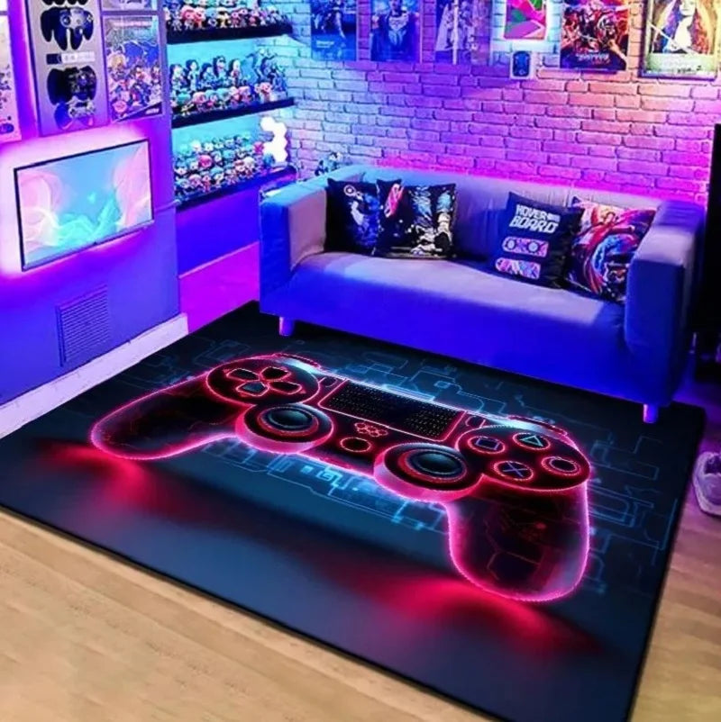 1PC Cyberpunk Style Gamepad Crystal Velvet Carpet