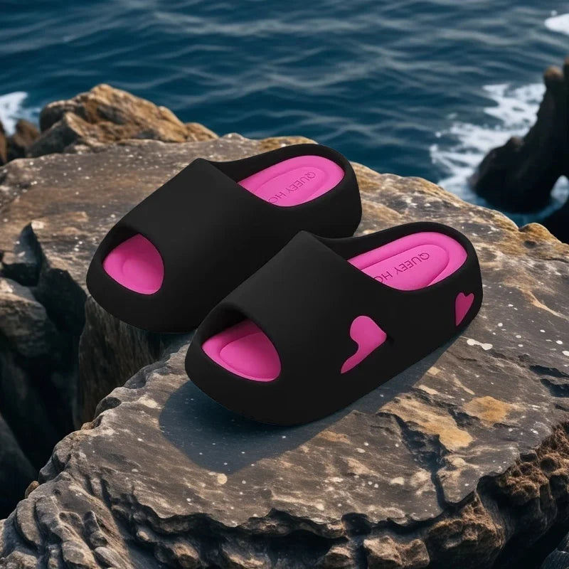 DANA Love Heart Platform Slippers