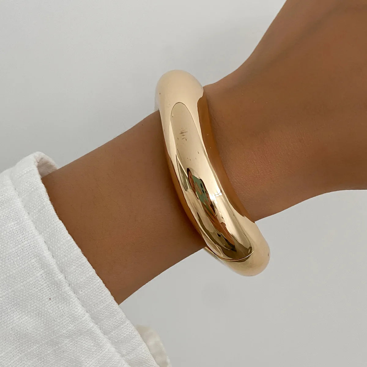 Exaggeration Maillard Coffee Black Wooden Cuff Bangles Punk Geometric Wide Bracelets