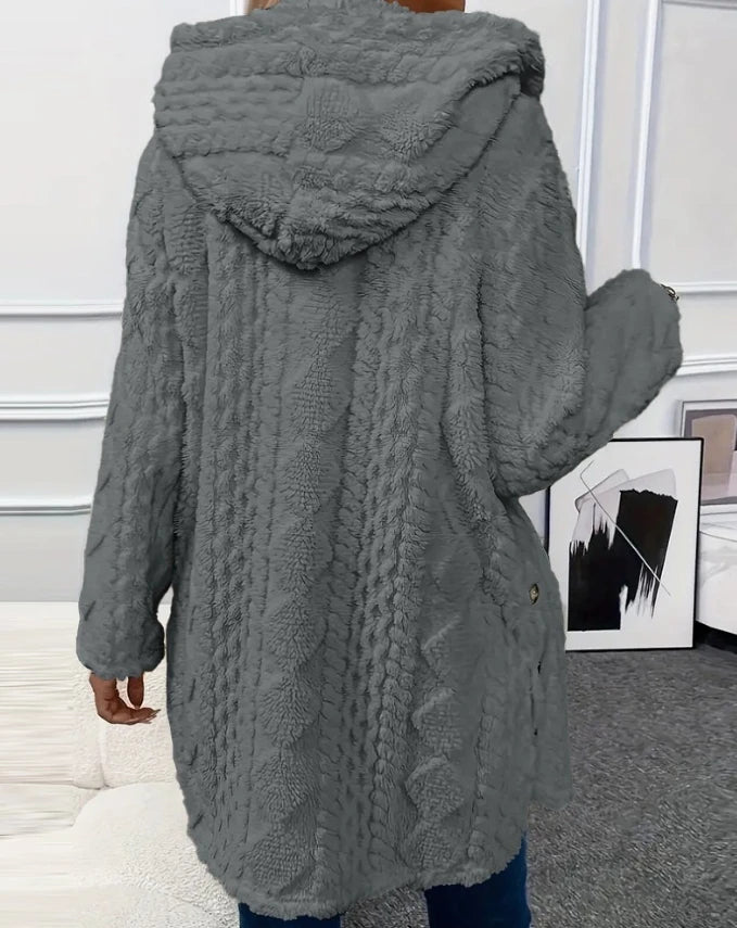 Chaqueta informal de manga larga con estampado de rombos