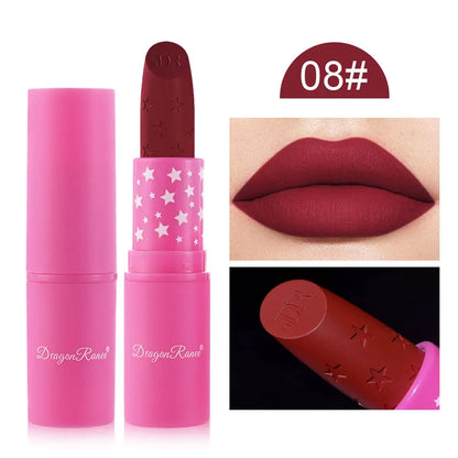 9 Colors Waterproof Rose Red Velvet Matte Lipstick