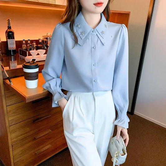 Chiffon Long Sleeve Blouses
