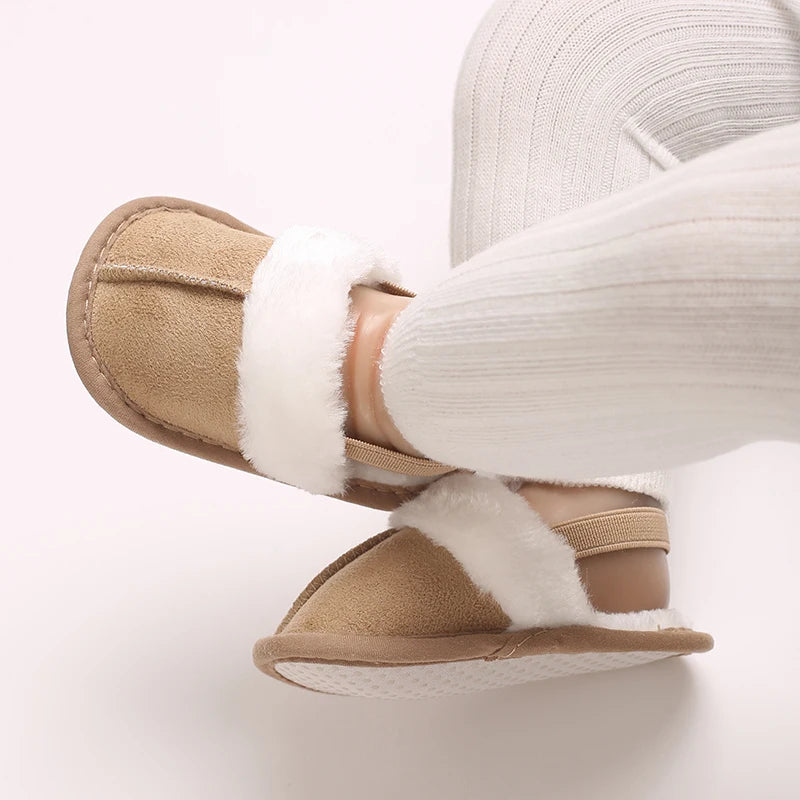 Baby Fluffy Toddler First Step Walker Slippers