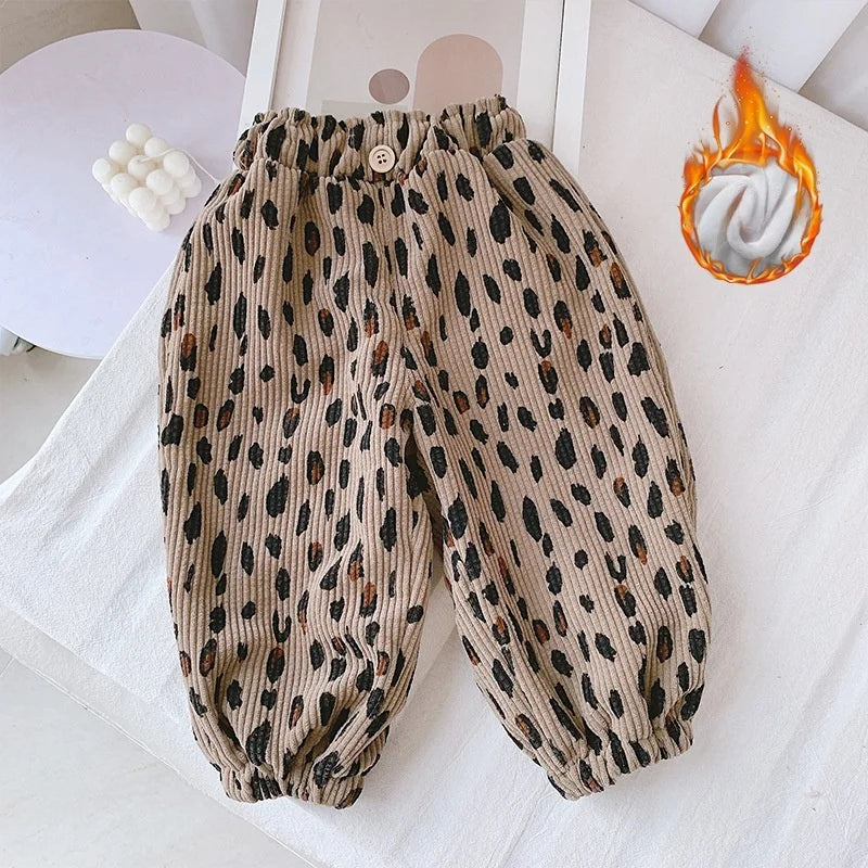 Korean Style Toddler Girls Corduroy Harem Pants