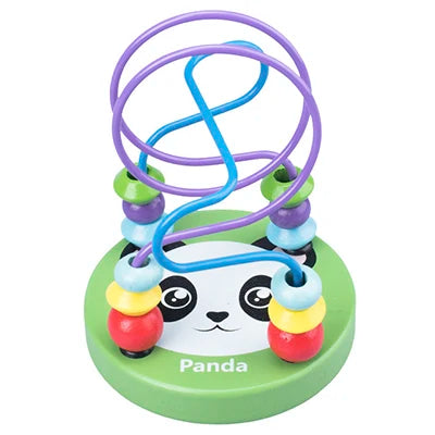 Montessori Wooden Roller Coaster Bead Maze Abacus Math Toys