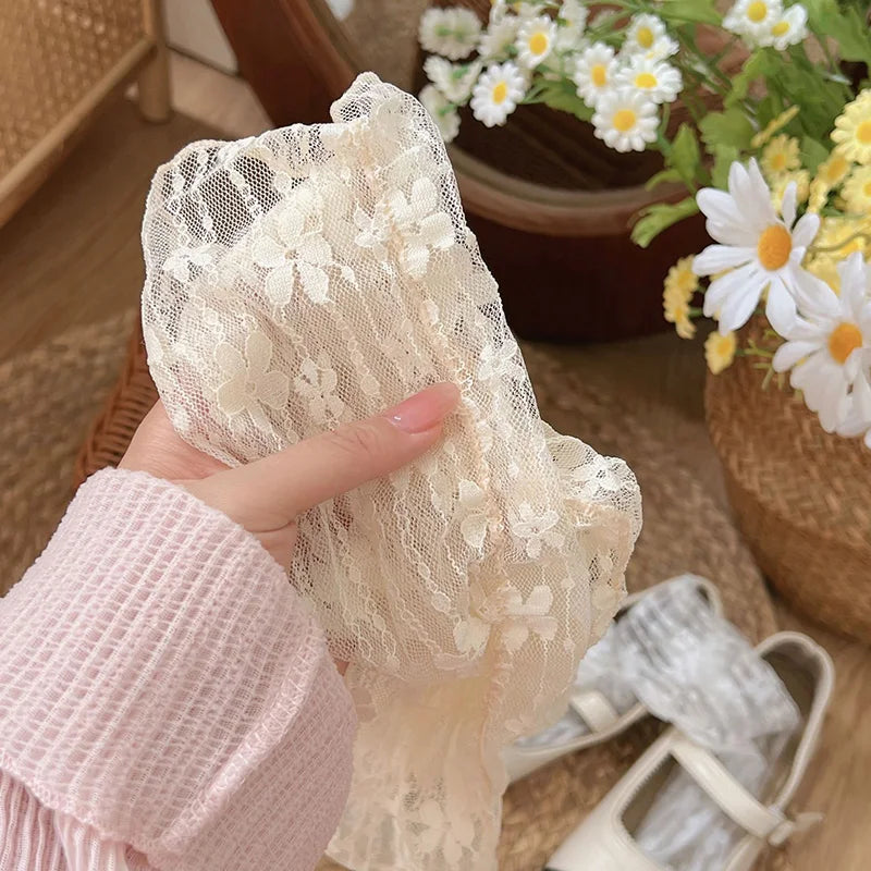 Sexy Lace Flower Ultra-thin Transparent Socks