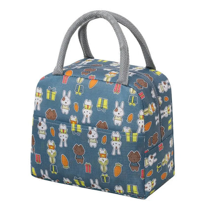 Cartoon Portable Insulated Thermal Heat Bento Bag Lunch Box