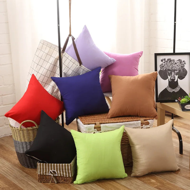 Candy Color Cushion Pillow Case Cover