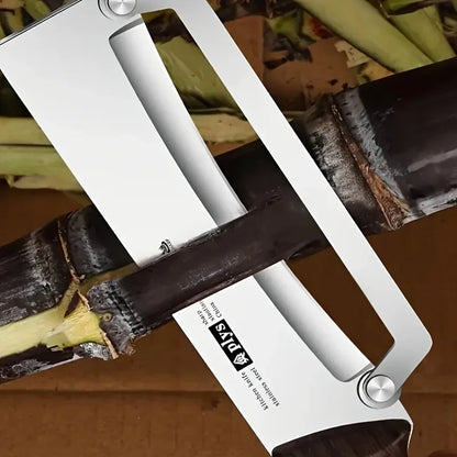 Stainless steel peeler with wooden handle