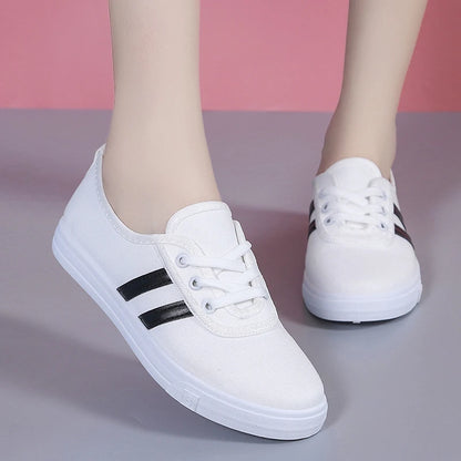 Classic round toe canvas comfortable street lace-up Sneakers