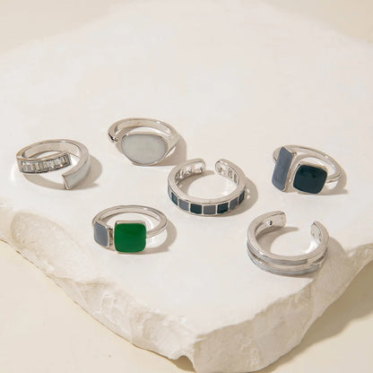 DANA Circle Geometry Opening Joint Rings Set