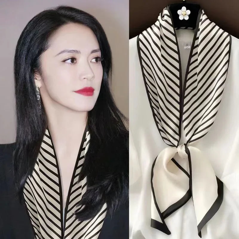 Long Neckerchief Skinny Hair Ribbons Scarf Headbands Neck Scarfs Shawl