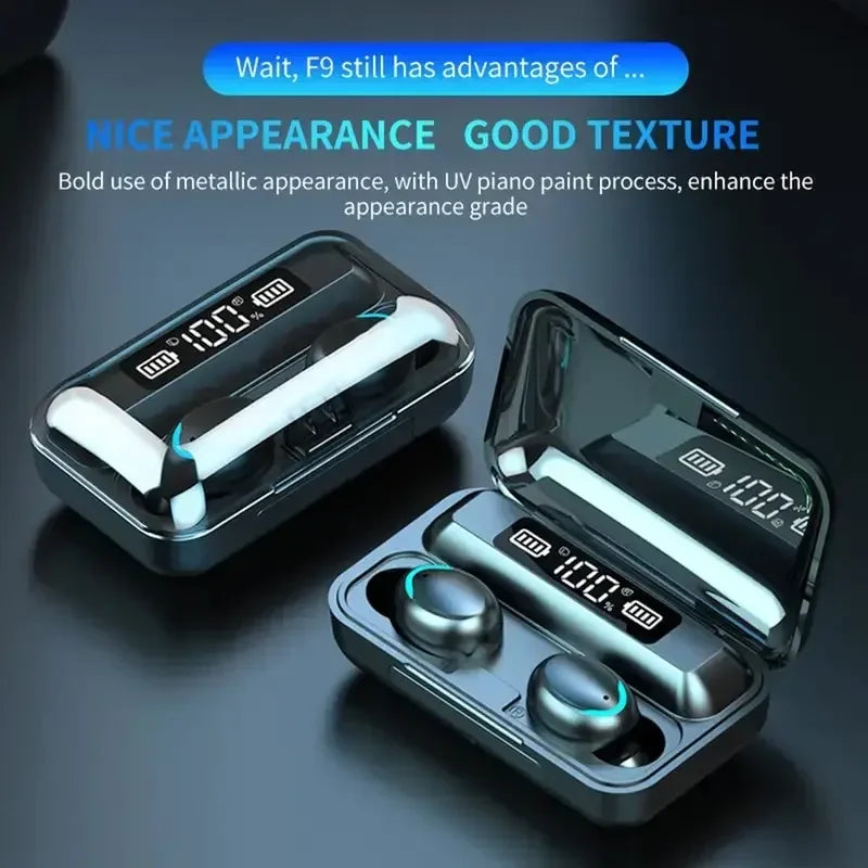F9 5C Wireless Bluetooth Headphones Tws Waterproof