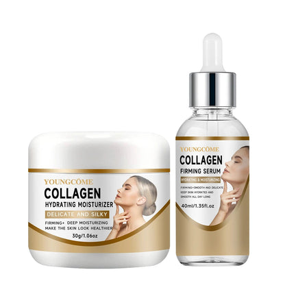 Set de crema hidratante e iluminadora con colágeno
