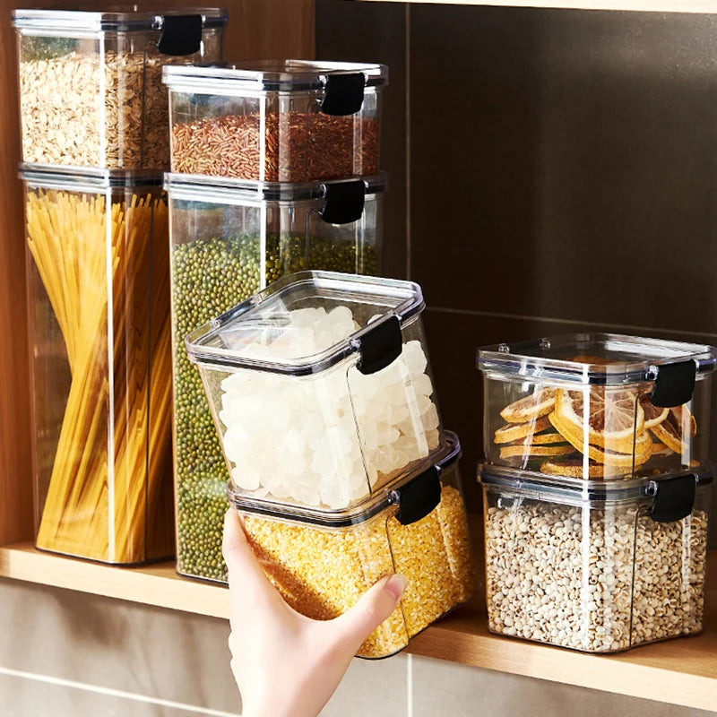 Sealed Jars Grain Storage Organizer Jars Set