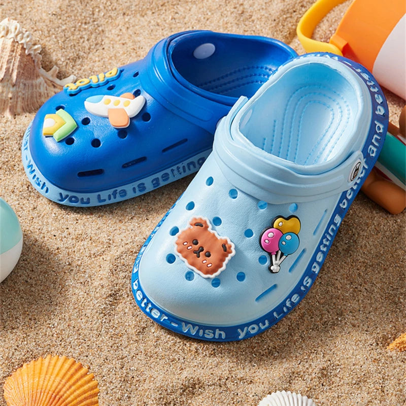 Kids Summer Cartoon Cave Hole Sandals