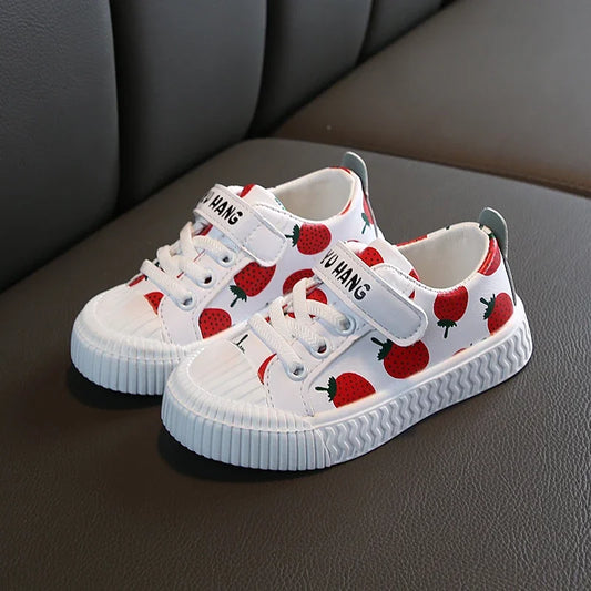 Pineapple strawberry soft bottom leather Sneakers
