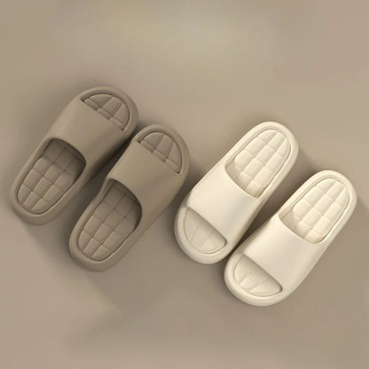 Unisex Bathroom Flat Sandals Thick Platform Slippers