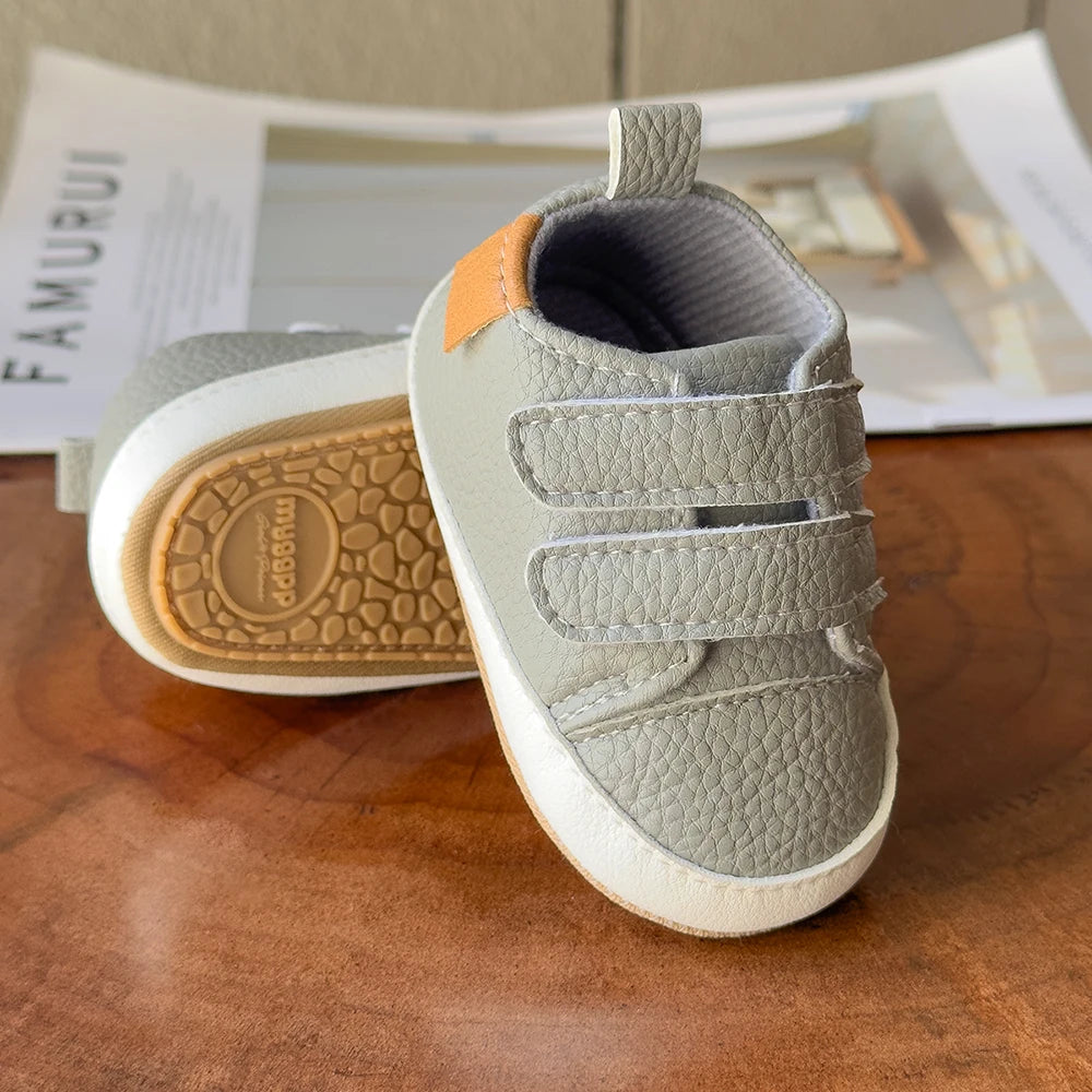 Leather Rubber Anti-slip Toddler First Walkers Shoes