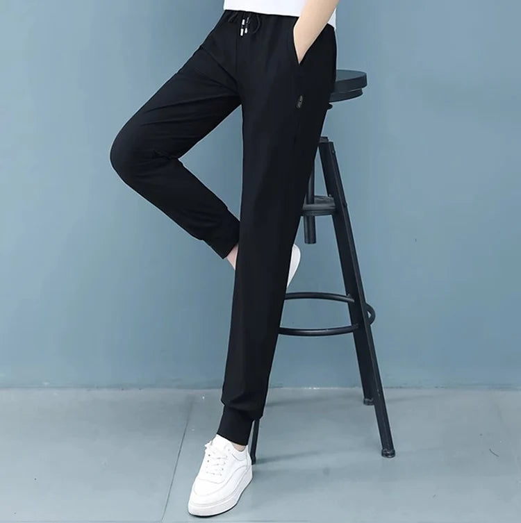 Ice silk thin straight leg Pans