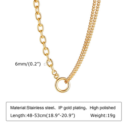 Chunky Gold Stainless Steel Jewelry Necklace