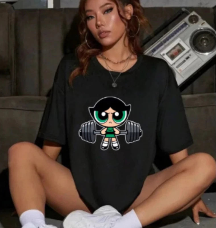 Girls Super Powerful Training Streetwear T-shirt