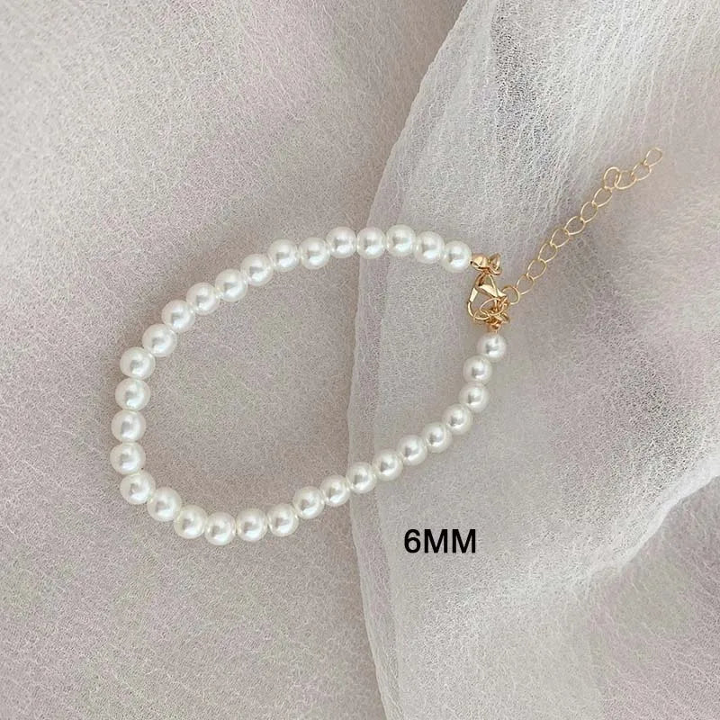 Crystal Pearl Ethnic Stacking Bracelets