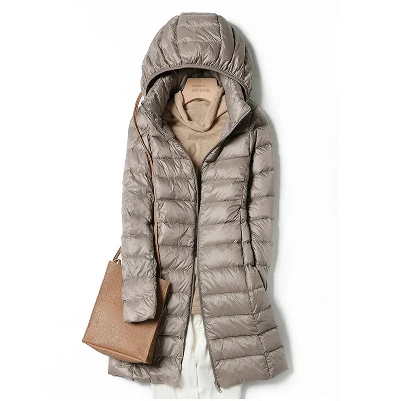 Outerwear Winter Korean Fashion Slim Remove Hooded Parka Down Jackets