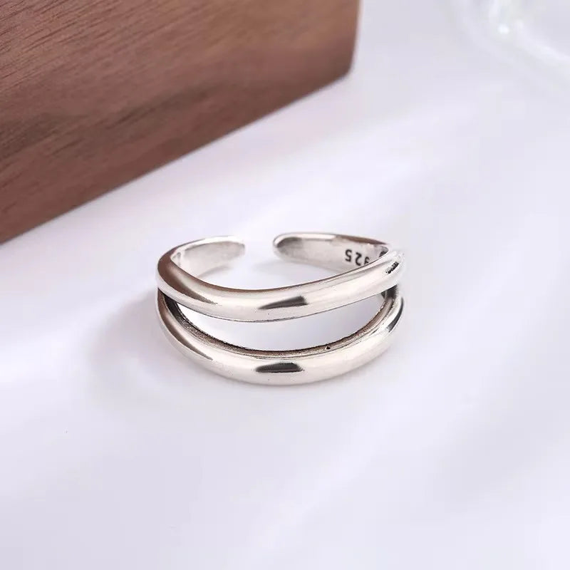 925 Sterling Silver Drip Glaze Butterfly Zircon Rings