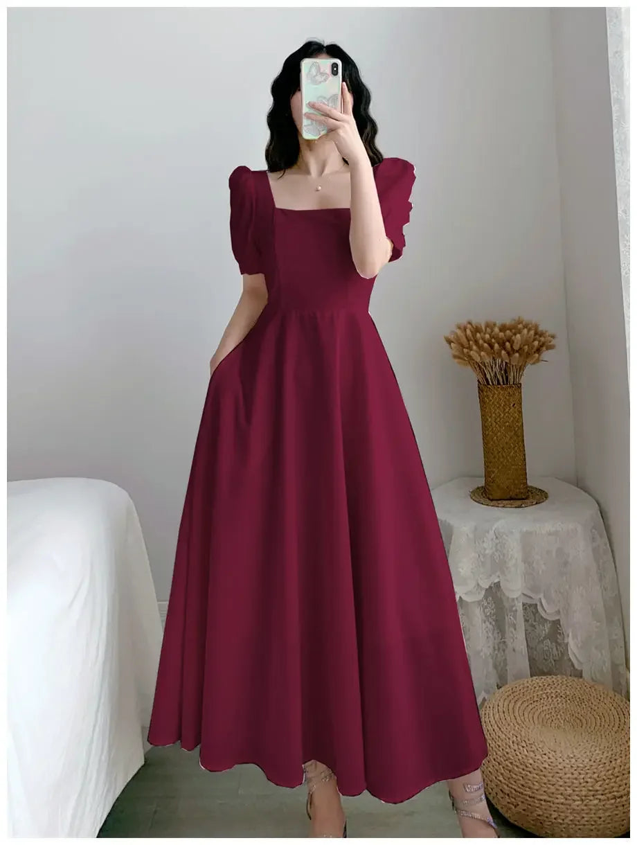 Slim Fit Bubble Sleeve Dress