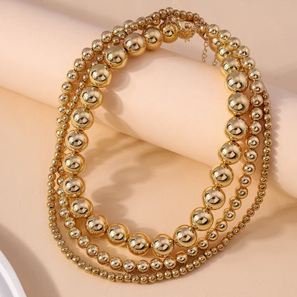 3pcs/set Cool CCB Beads Choker Round Ball Beaded Necklaces