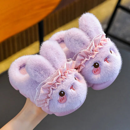 Cotton Winter Indoor Warm and Velvet  Parent-Child Wool Cotton Slippers