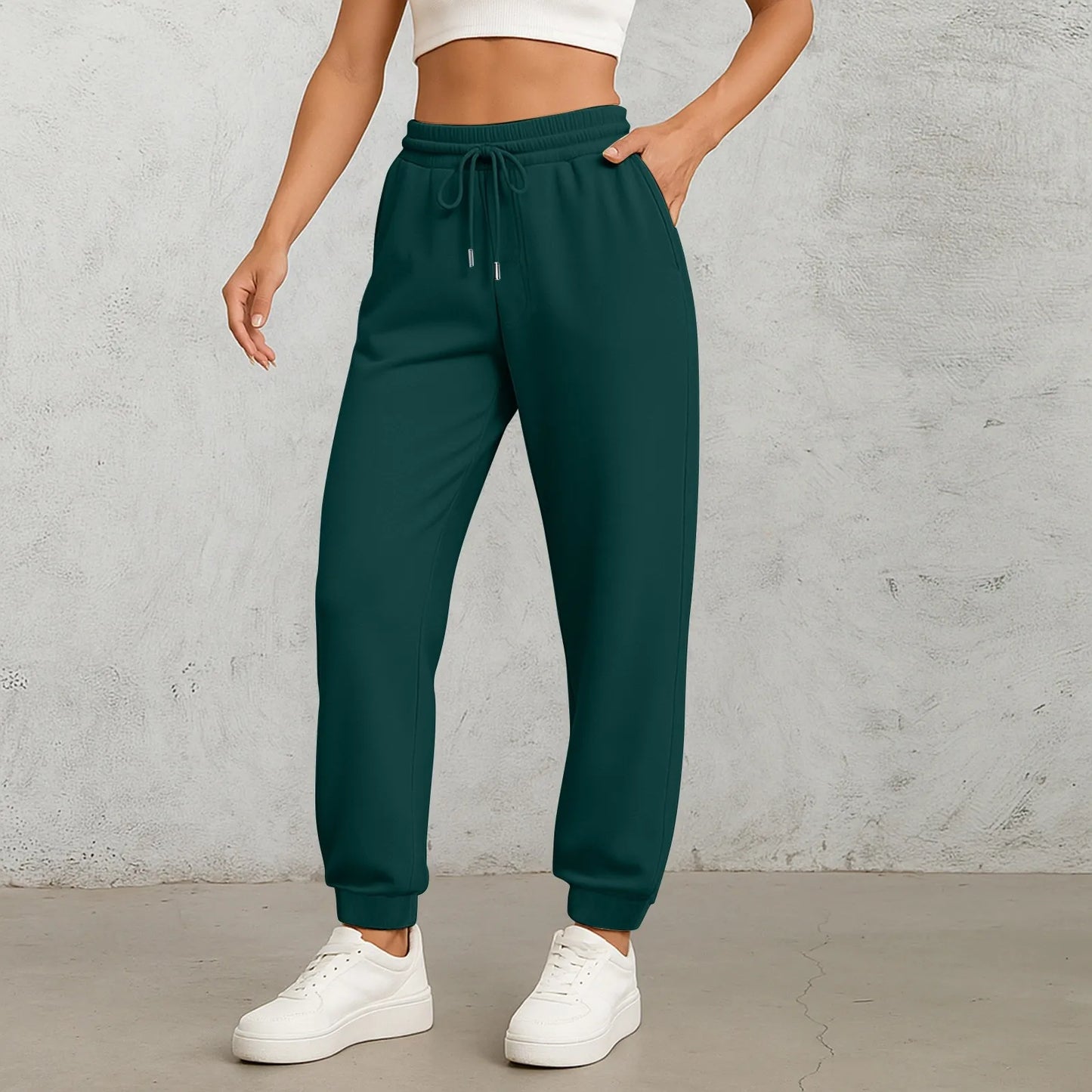 Straight Leg Elastic Waist Pants