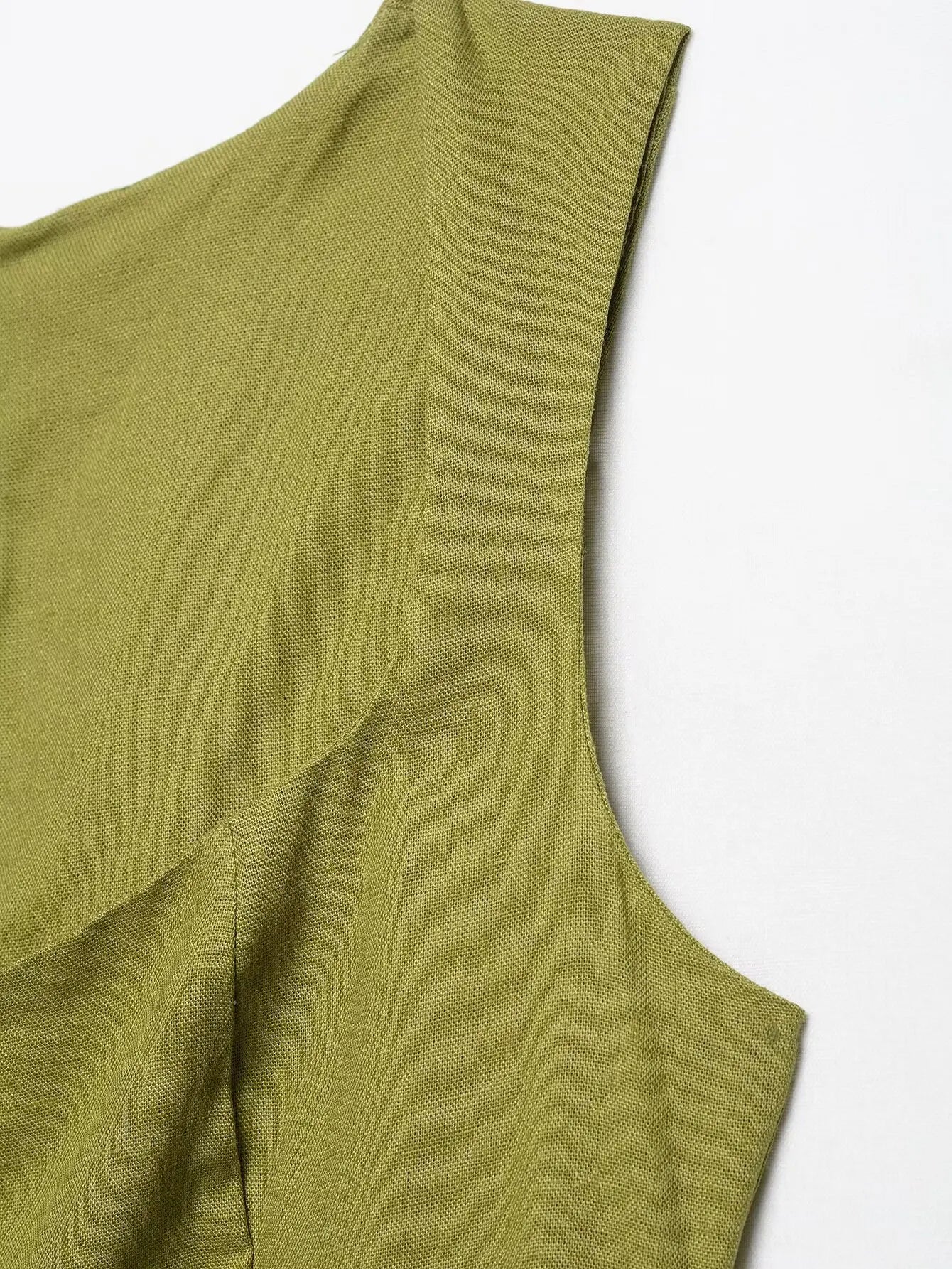 Square Collar Sleeveless Dress