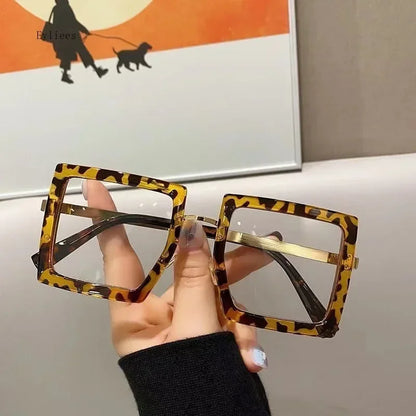 Large Frame Myopia Unisex Oversized Minus Diopter Eyeglasses